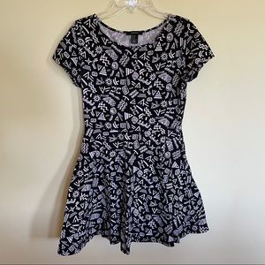 patterned skater dress